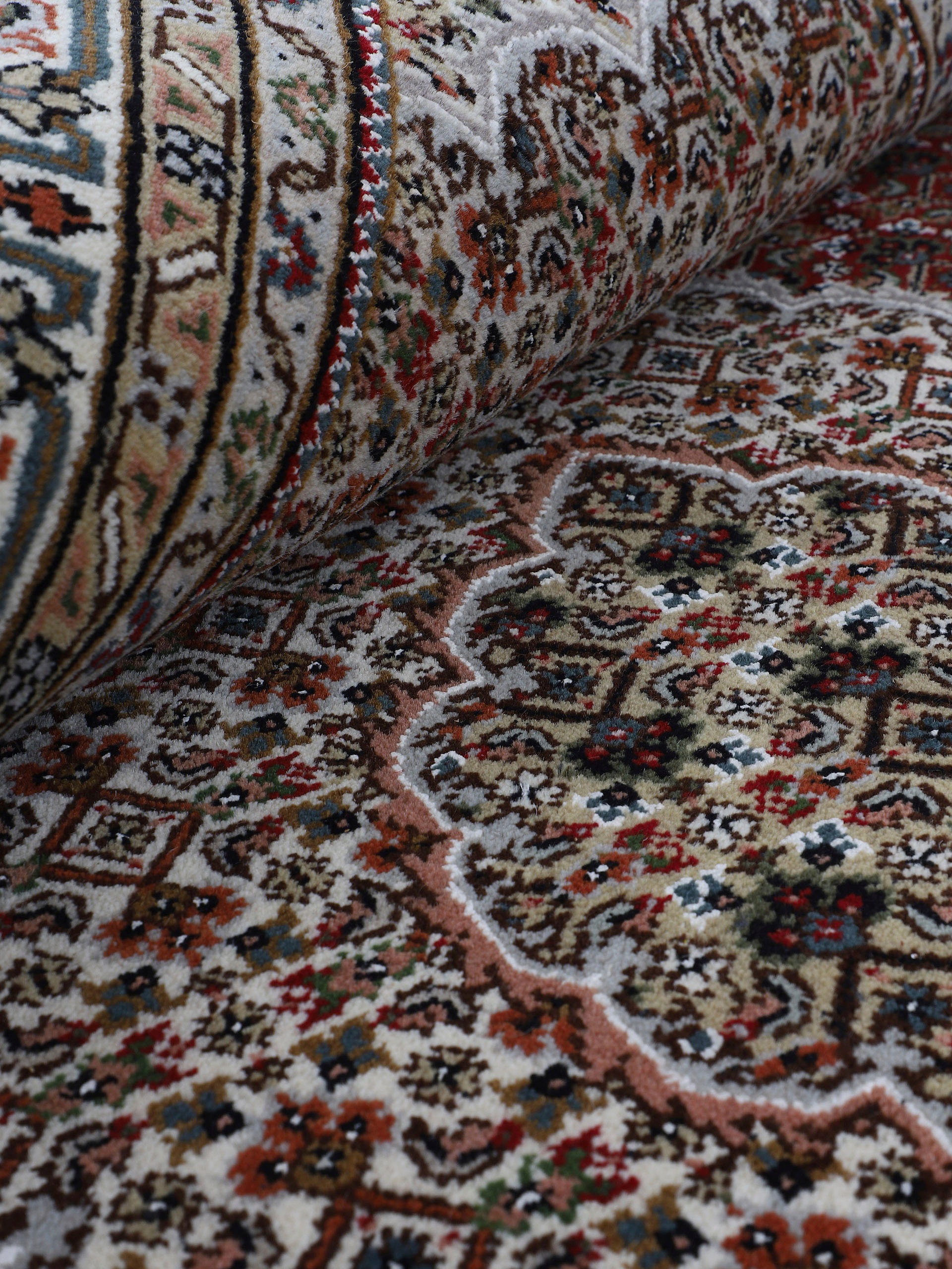 Woven Arts Orientteppich »Tabriz Mahi ,   auch als Läufer« rechteckig 15 mm Höhe handgeknüpft, Wohnzimmer, reine Wolle