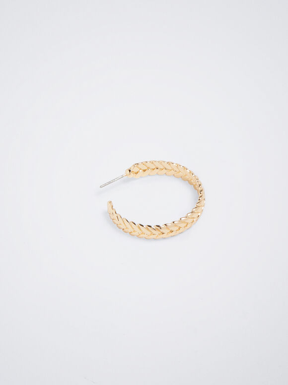 Brincos de argola dourados - Dourado