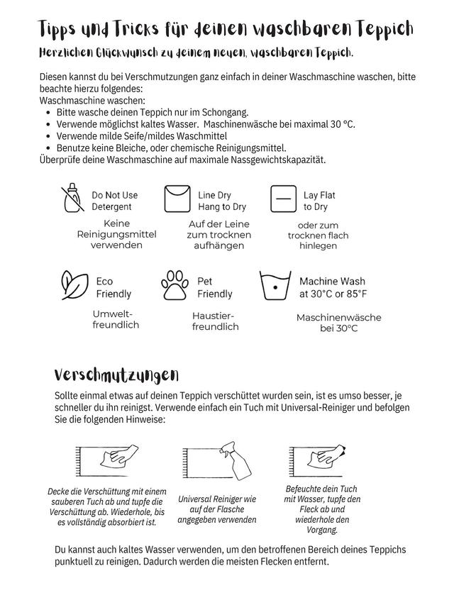 Waschbarer In- & Outdoor Teppich, 230 x 160 cm