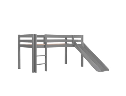 VIPACK - Lit mi-hauteur 90x200 avec toboggan sommier inclus pino - gr...
