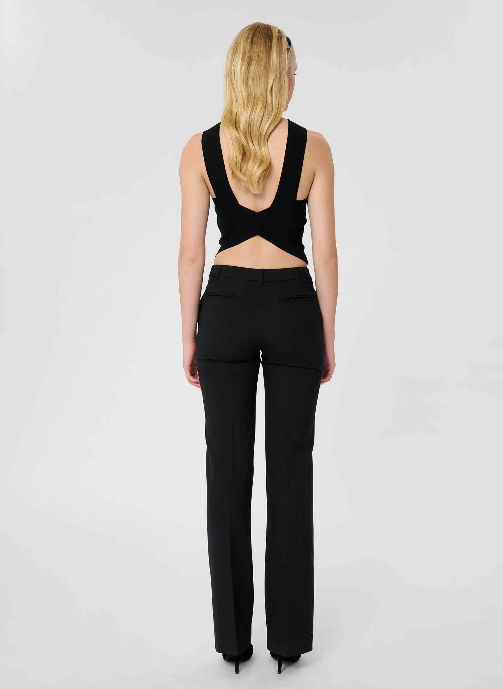 POUPEE - Pantalon de tailleur taille haute | Noir