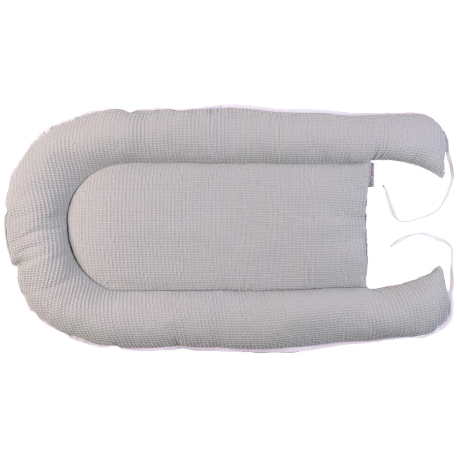 Ullenboom Kuschelnest Waffelpique Grau Faultier 55 x 95 cm