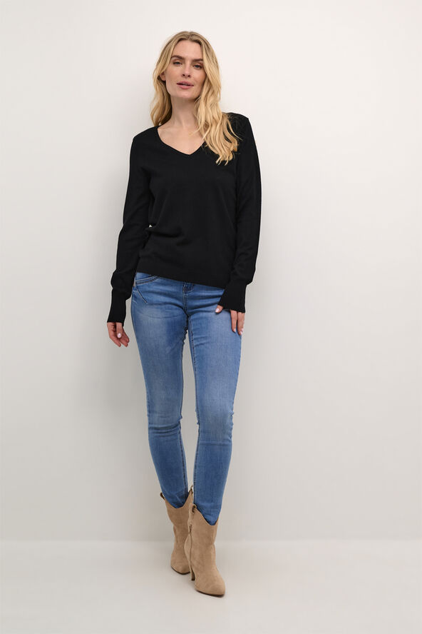 Cream CRDela Knit Pullover Pitch black