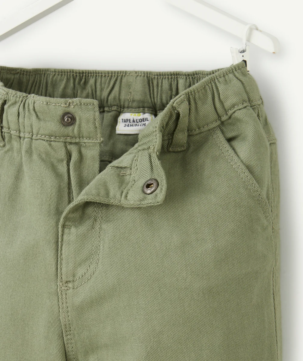 PANTALON RELAX BÉBÉ GARÇON EN DENIM KAKI