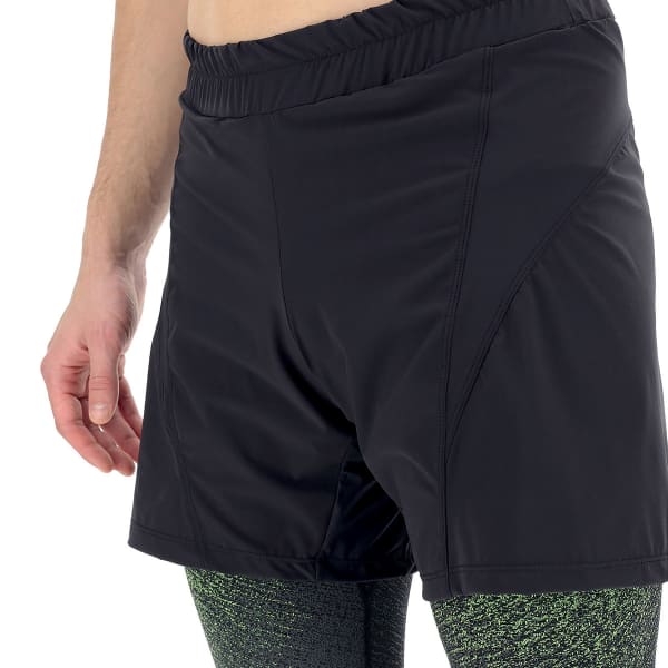 Short running UYN MAN RUNNING EXCELERATION SHORTS 2IN1 BLACK YELLOW FLUO