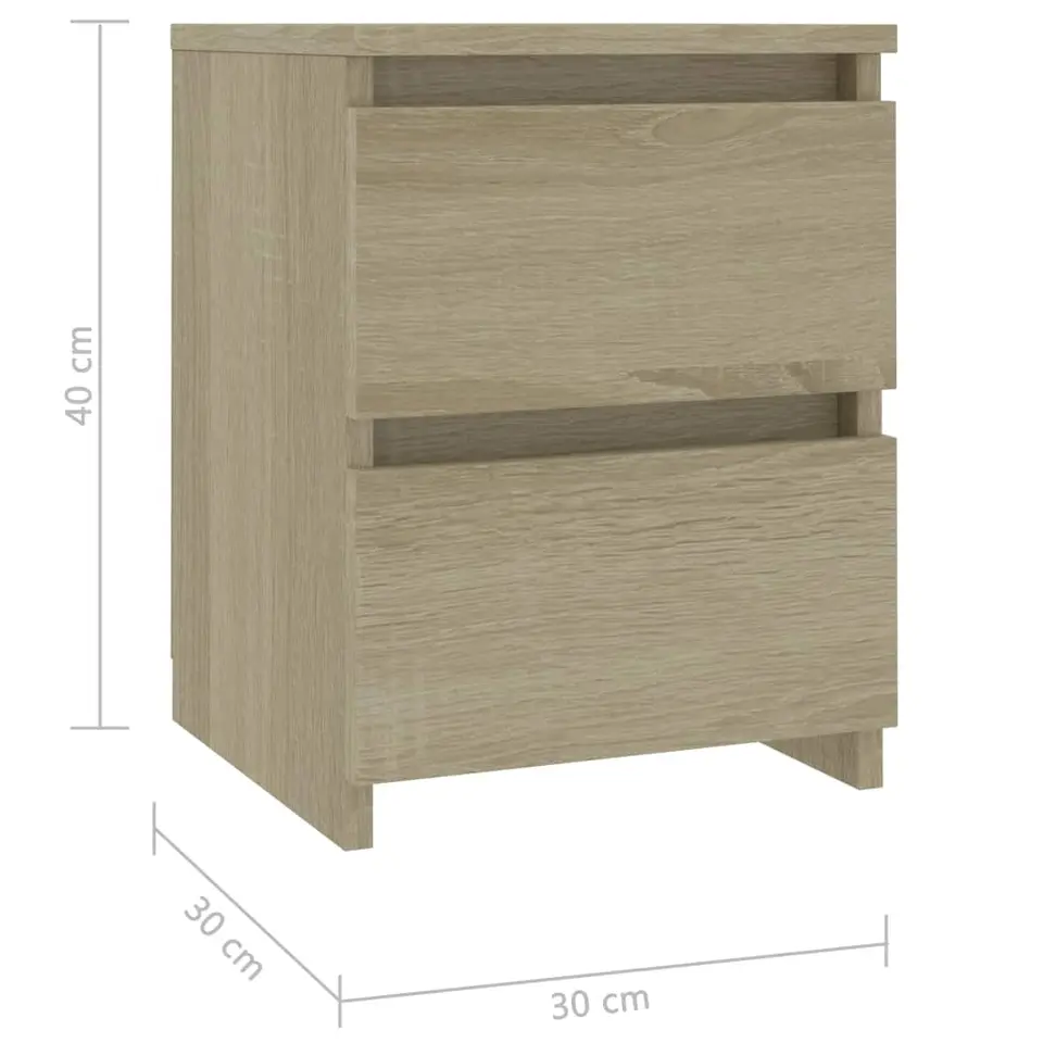 vidaXL - Nachtkastje - Bruin - Bewerkt hout