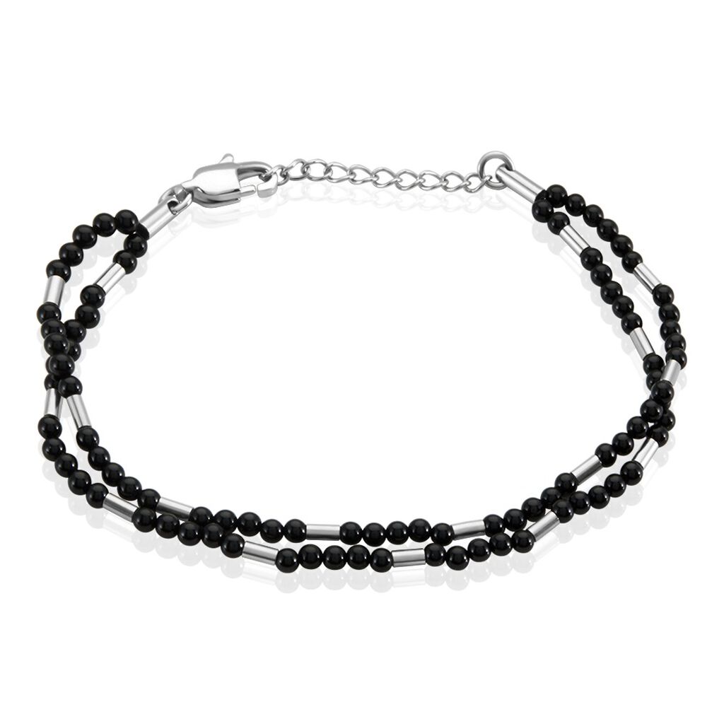 Bracelet Acier Blanc Augusto Agate
