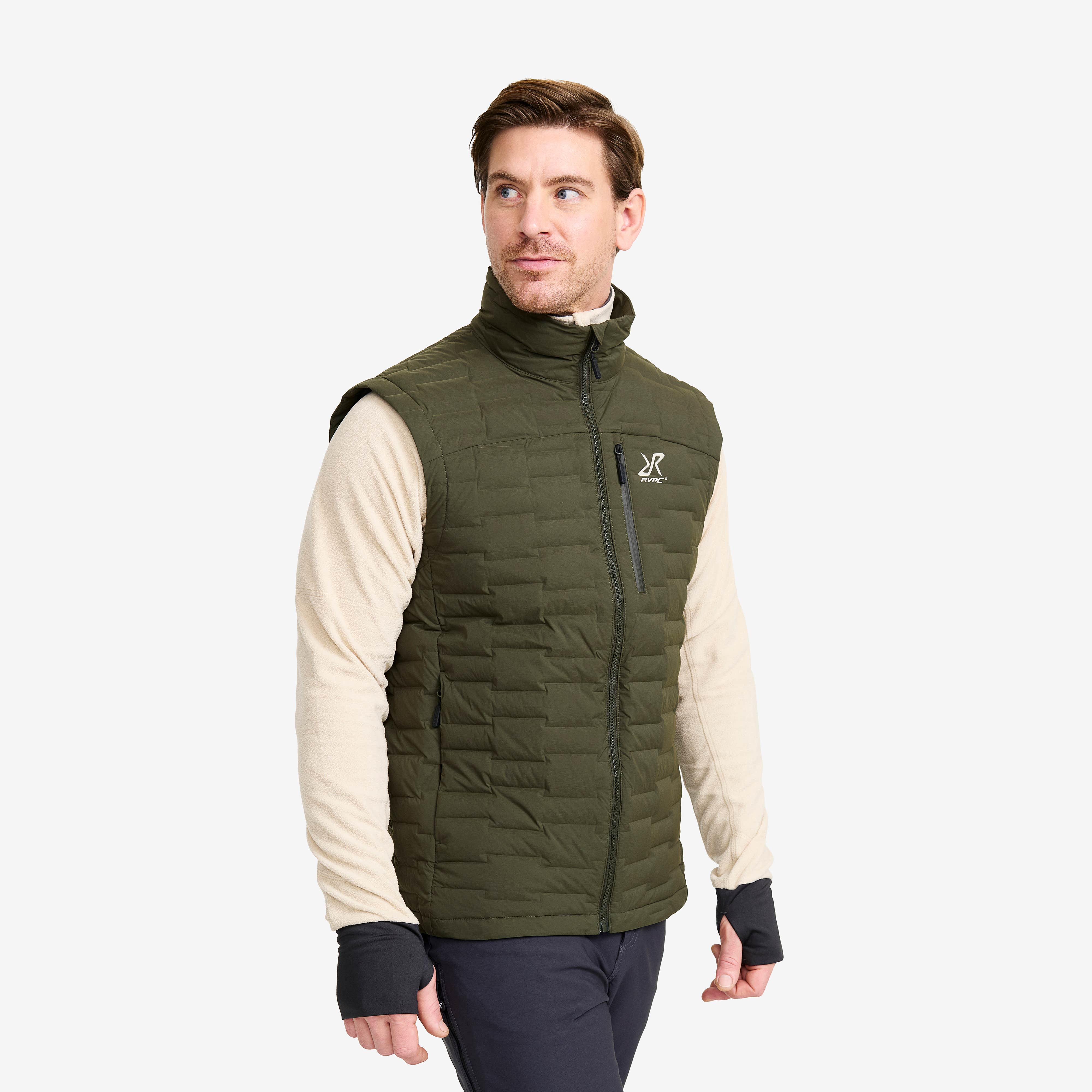 Flex Stretch Down Vest Herre Forest Night