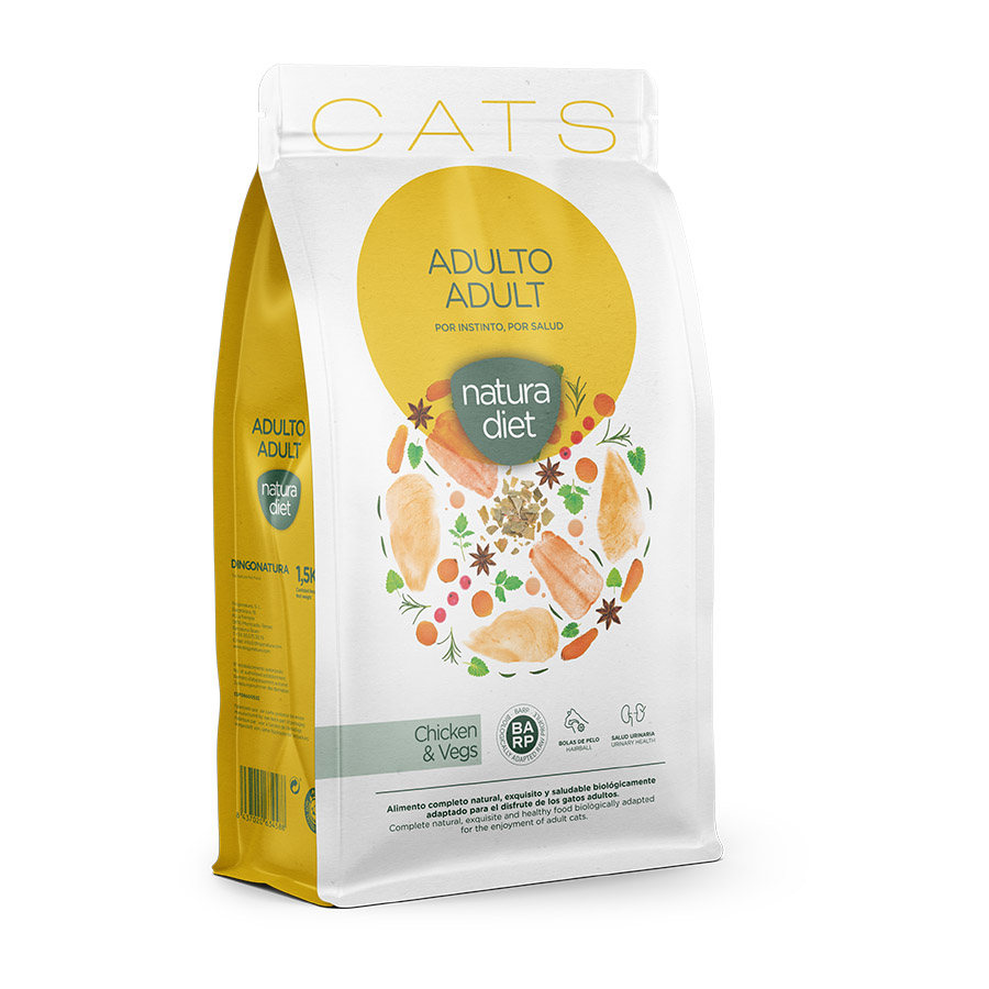 Ração para Gatos Adultos Natura Diet com Frango