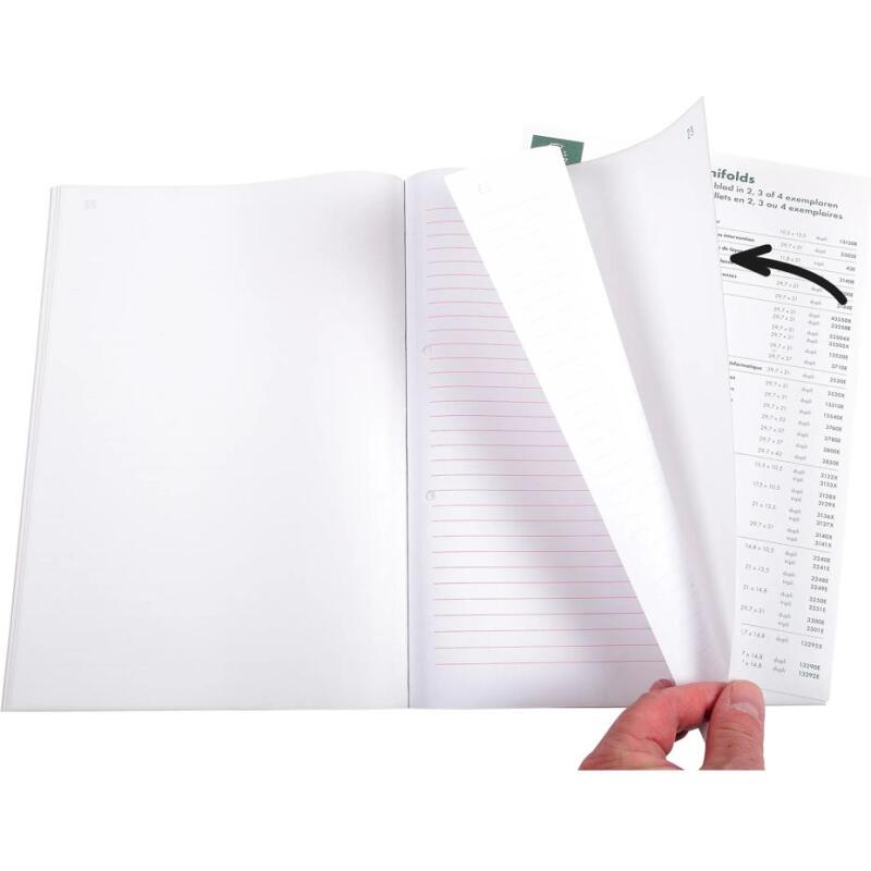 Orderbook ligné 29,7x21cm 50 feuillets triple autocopiant
