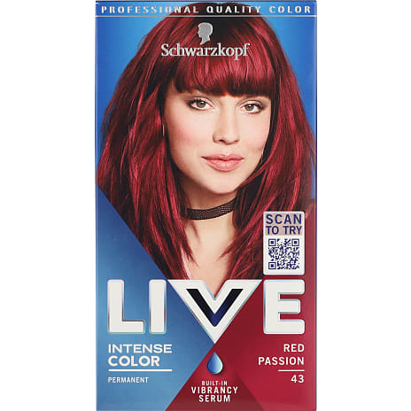 Permanent hårfarve 43 Red Passion m. serum