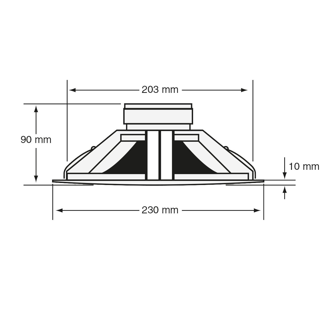 Audiophony CHP606 6,5 inch plafondspeaker wit 6 watt - 100 volt (per stuk)