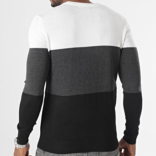 Pull Noir Gris Blanc
