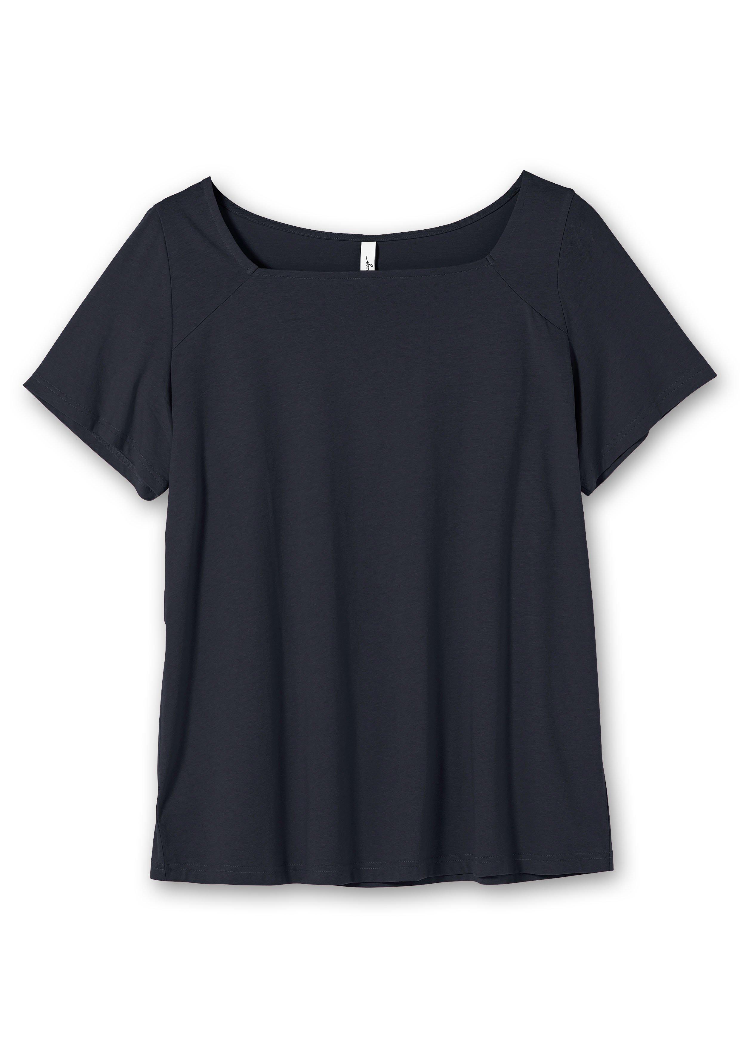 Shirt mit Flügelärmeln und Karree-Ausschnitt