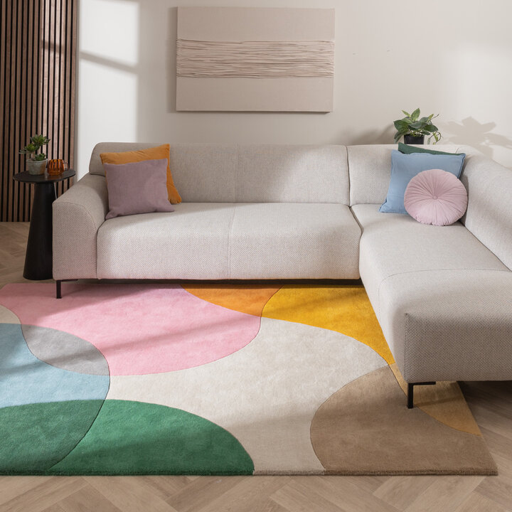 Wollen abstract vloerkleed - Clarice Multicolor