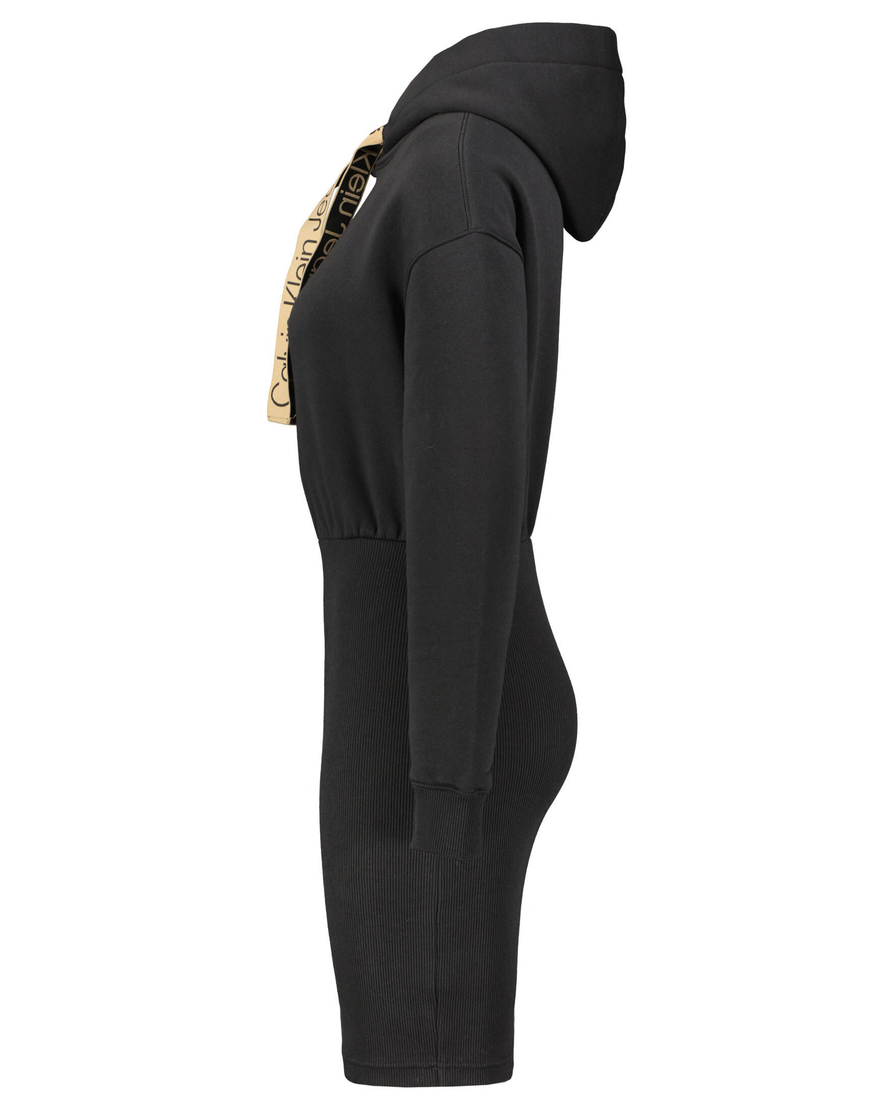 CALVIN KLEIN JEANS| Damen Sweatkleid CONTRAST DRAWCORDS HOODIE DRESS