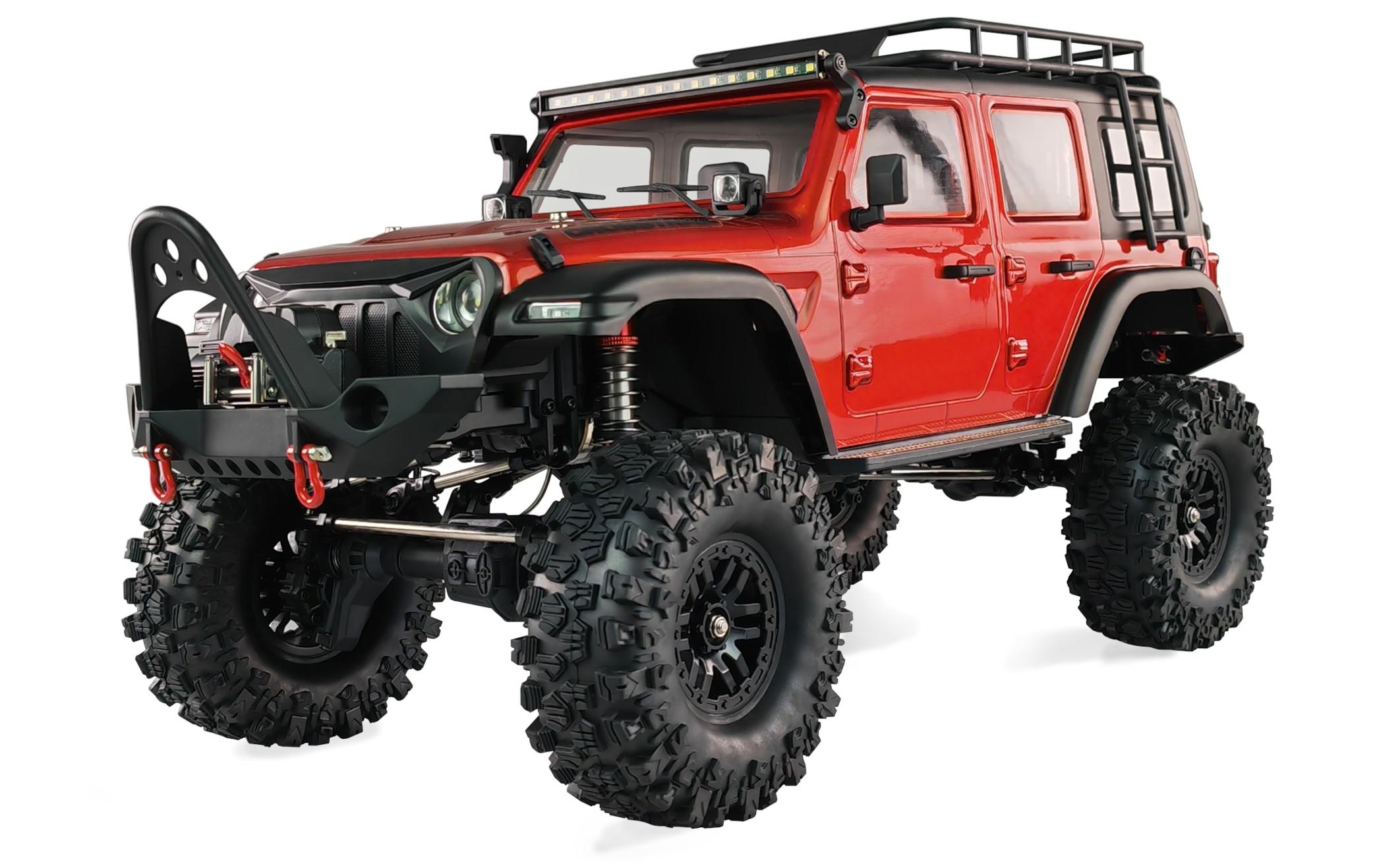 Scale Crawler AMXRock CT10 Crosstrail Rot, ARTR, 1:10<br>Rock Crawler mit Portalachsen, 2-Gang Getriebe und Differentialsperren
