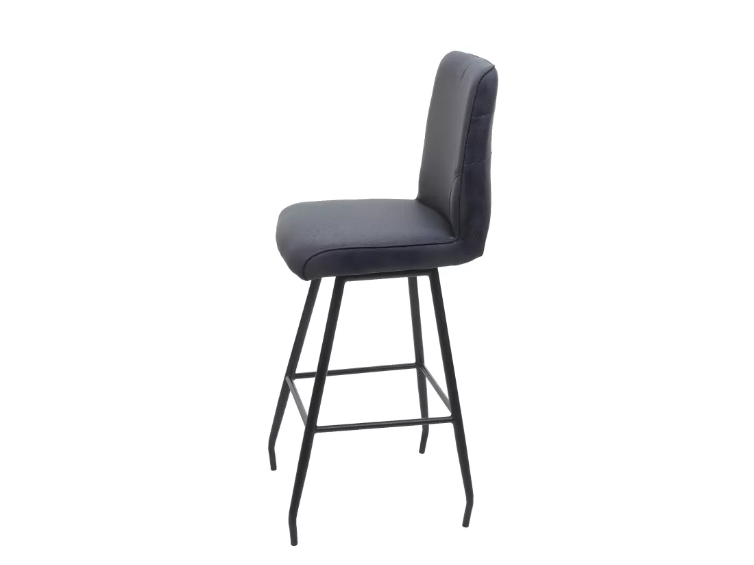 Tabouret de bar MCW-H72 pivotant, gris foncé