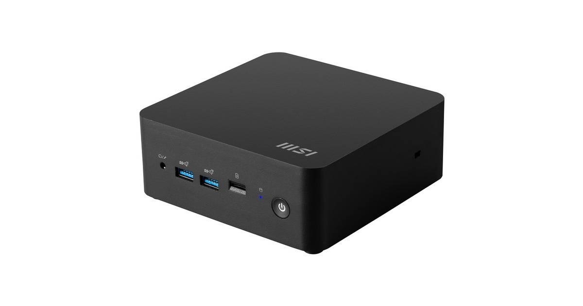 MSICubi NUC 1MG-002EU mini-pc  (Zwart | Core 5 120U | Intel Graphics | 8 GB | 512 GB SSD | EPEAT Silver Registered)