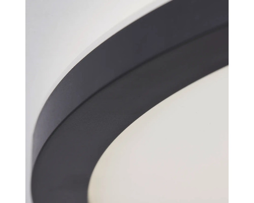 LED plafondlamp, 3-staps dimbaar, 22W, 2700 lm, 4000 K, geheugenfunctie, Ø 42 cm, Brennan zwart/wit