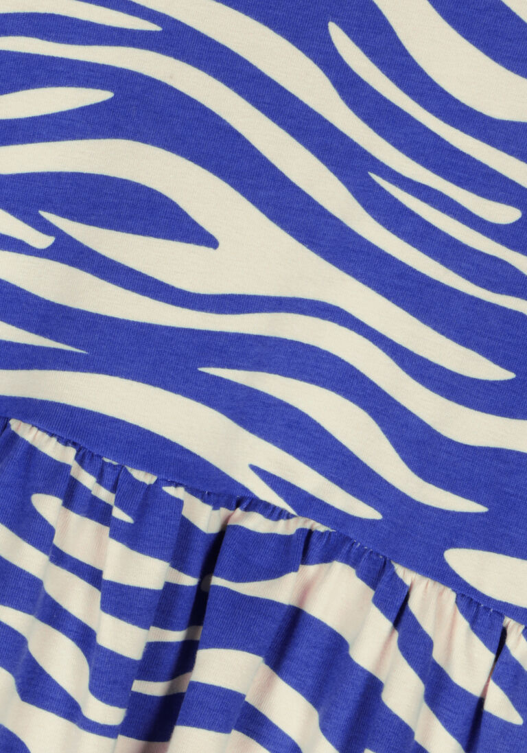 CARLIJNQ blauwe carlijnq midi jurk zebra - halter dress