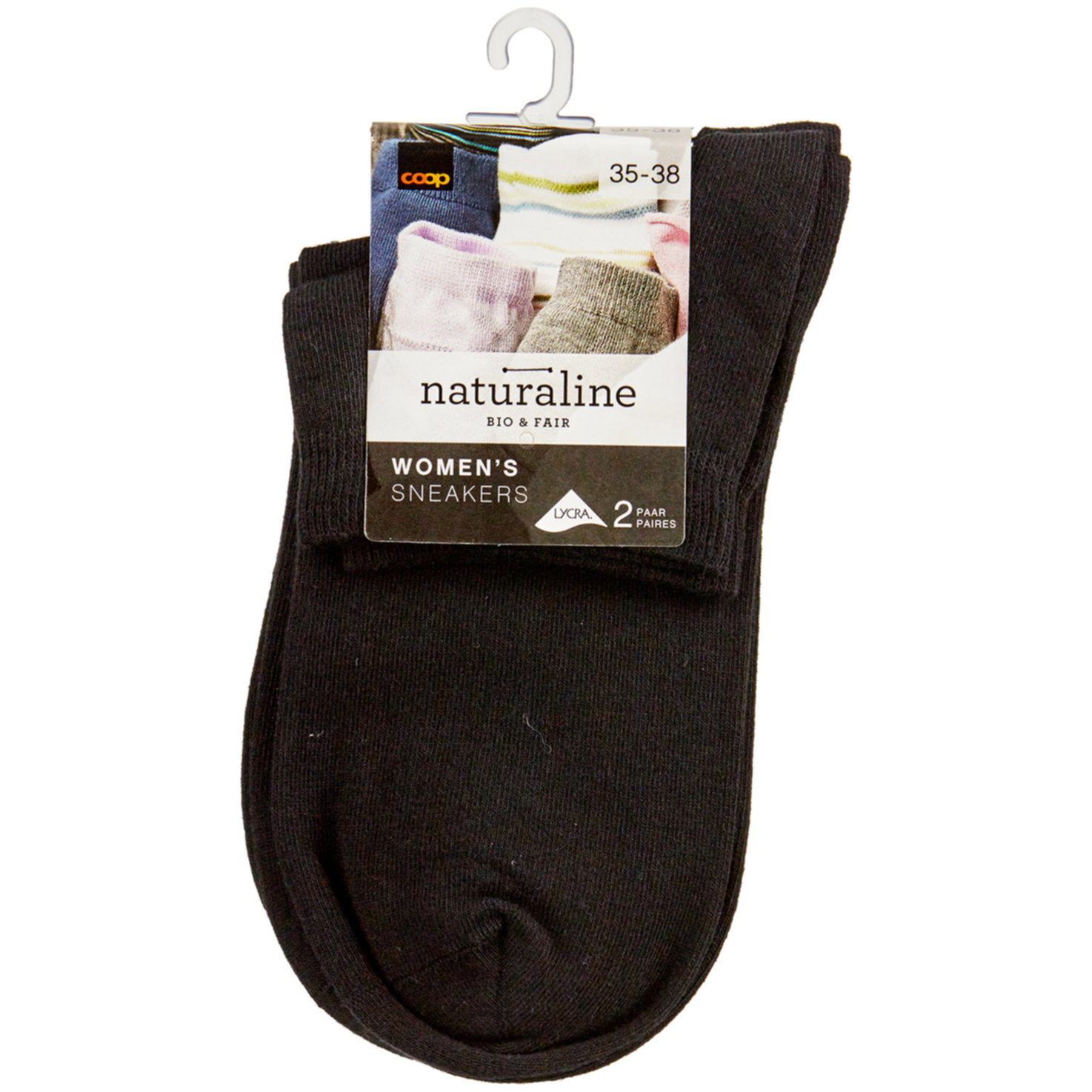 Naturaline Damen Sneaker Basic Duo Schwarz