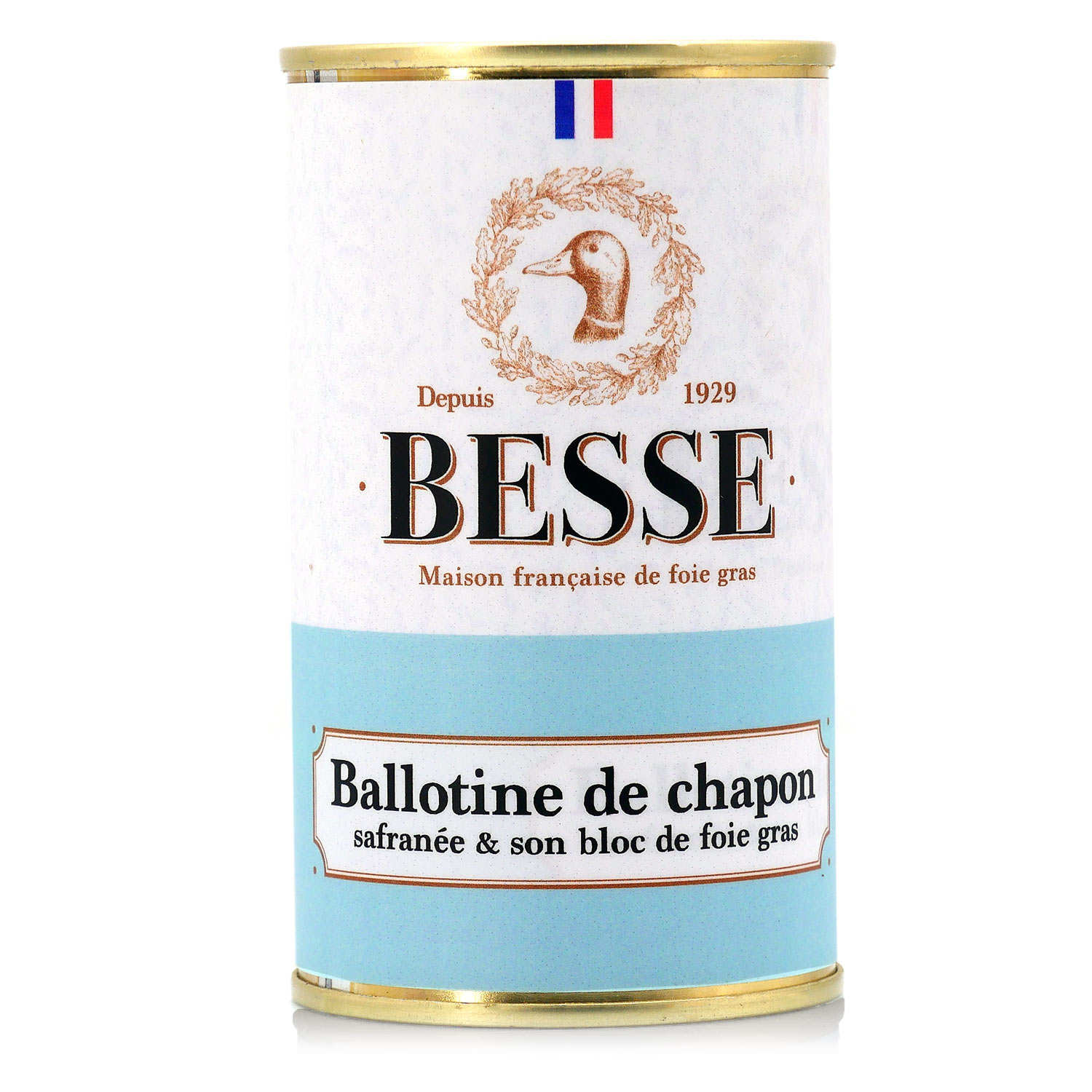 Ballotine de chapon safranée et son bloc de foie gras de canard