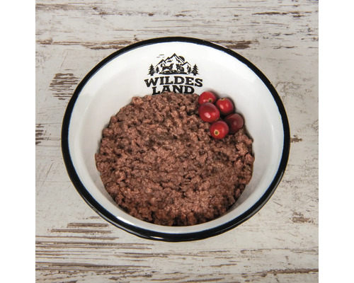 WILDES LAND natvoer voor katten, fazant en kip met veenbessen, met waardevolle superfoods, graanvrij, glutenvrij, 200 g