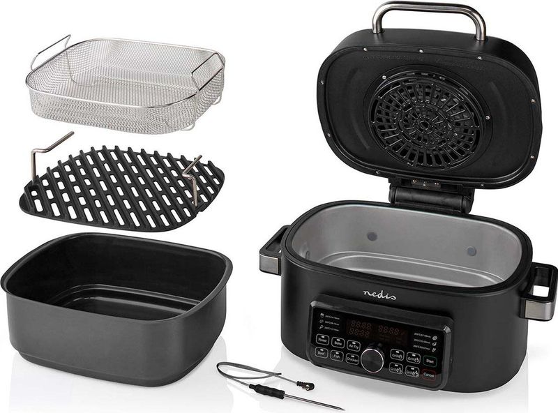 Nedis - KAAFG600BK - Heteluchtfriteuse - Zwart - 6 L - Digitaal