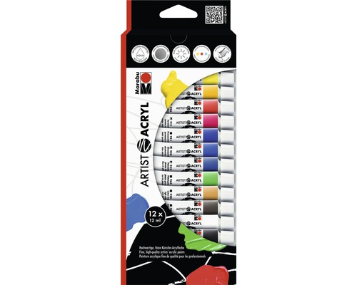 Marabu Artist Acrylverfset 12 x 12 ml