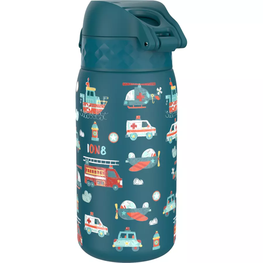 ion8 Kinder-Wasserflasche Edelstahl 400 ml dunkelgrün