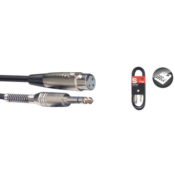Stagg SAC3PSXF DL female-XLR naar 6.35 mm stereo jack-male 3 m