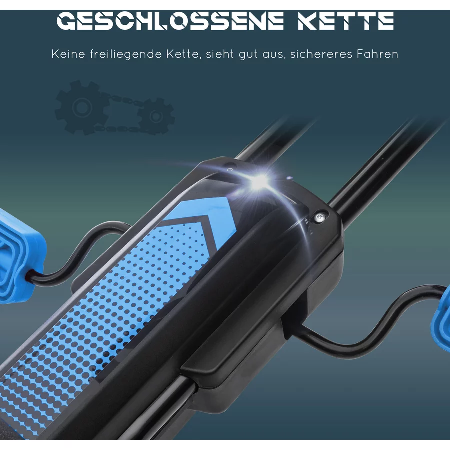 HOMCOM Go Kart mit verstellbarem Schalensitz blau, schwarz