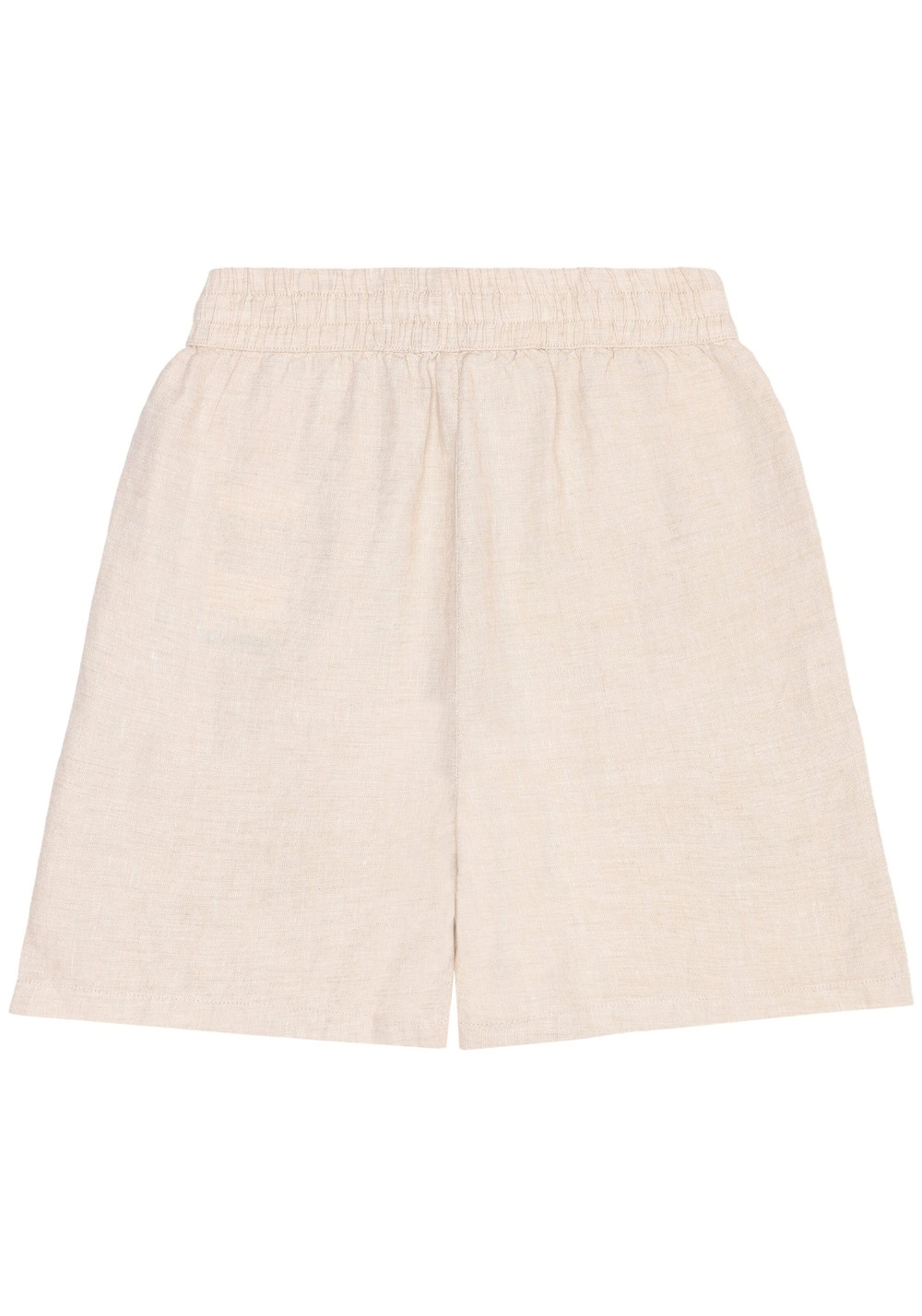 Knowledge Cotton Apparel Leinenshorts Posey Wide Linen Shorts Light Feather Gray