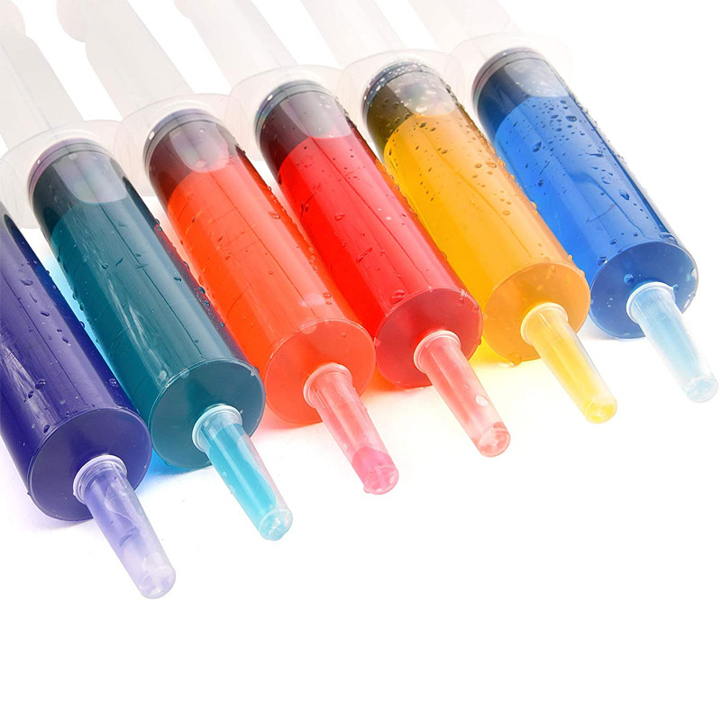 (5er Set) 4.5cl Wiederverwendbare Shot Spritze Party Geschirr Jelly Getränke Behälter mit Verschlusskappe - Transparent