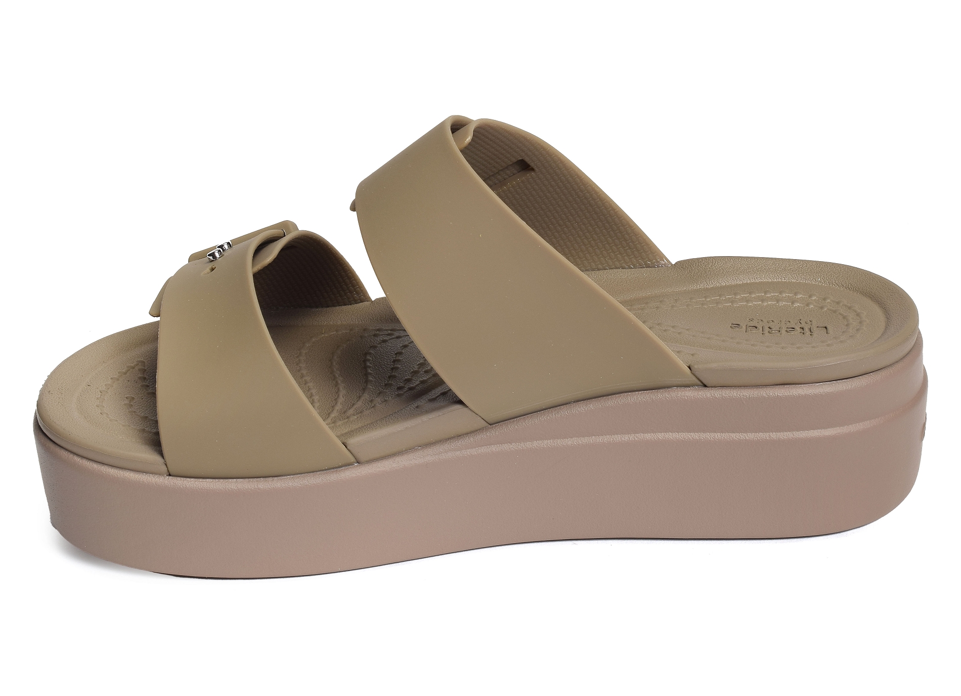 Brooklyn buckle low wedge kaki