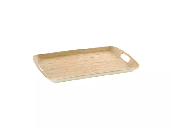 Plateau de service en Mélamine et Bambou 46 x 31 cm