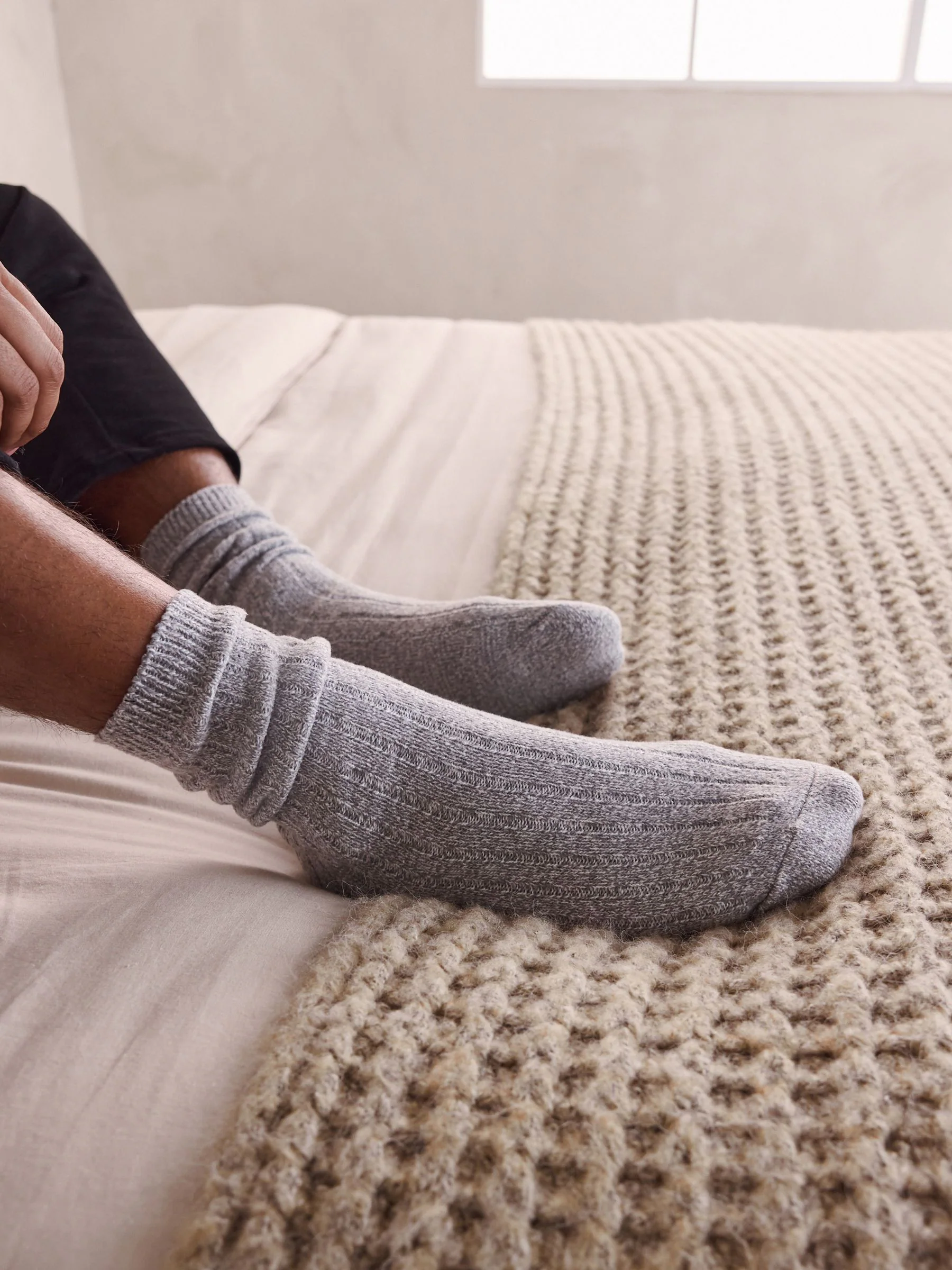 Blauw/grijs/zwart - Supersoft Cosy Socks 4 Pack