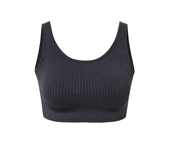 Seamless-Sport-Bustier, grau meliert