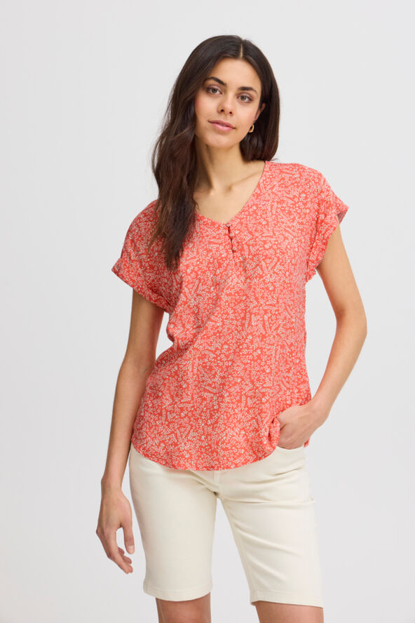Fransa FRRELAX BL 1 Hot coral aop hs24 01c