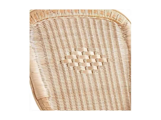 Fauteuil rotin dossier haut naturel