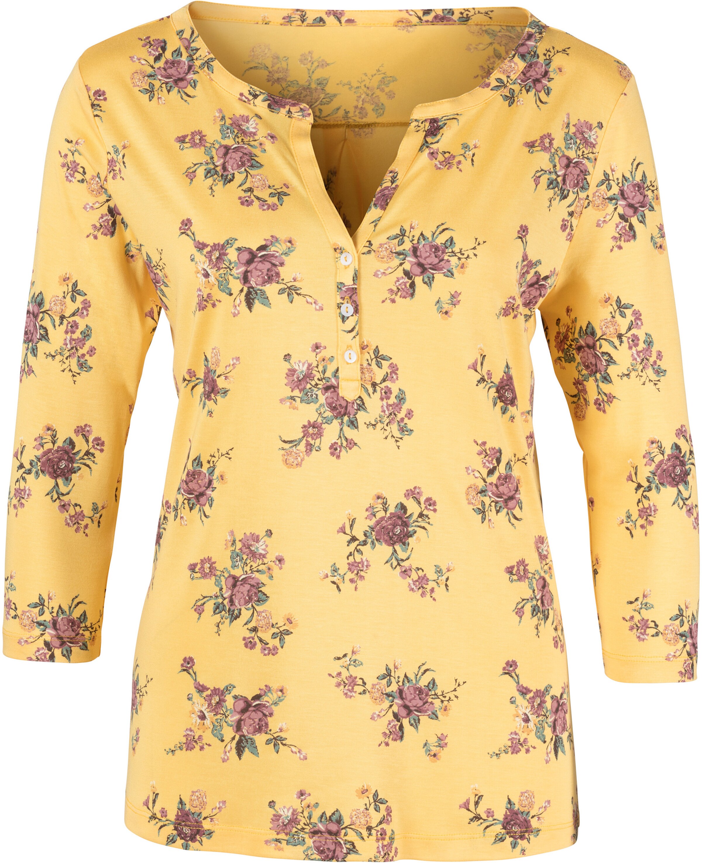 LASCANA 3/4-Arm-Shirt in gelb