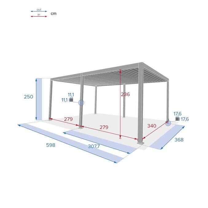 Pergola bioclimatique EVORA Blanc