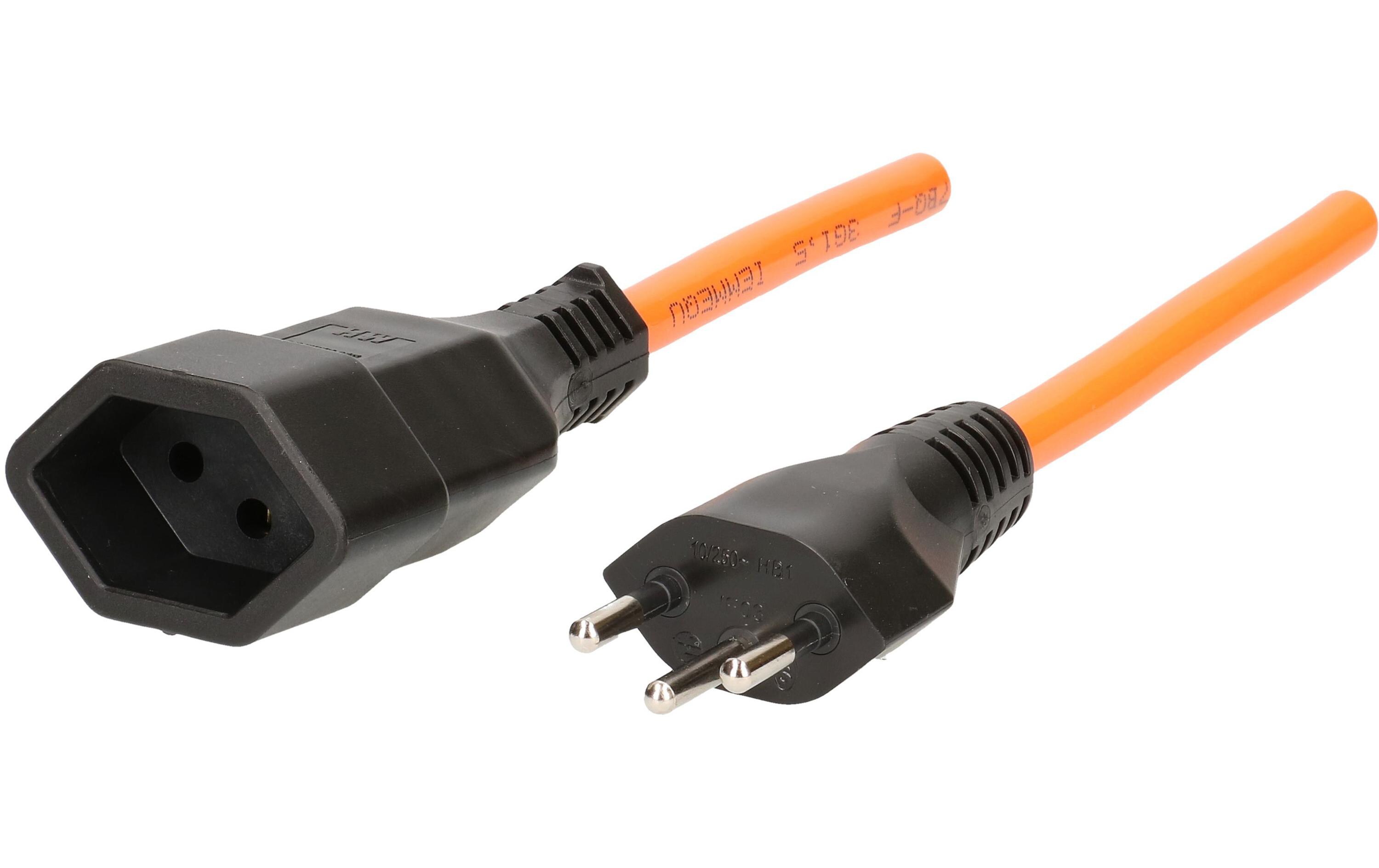 Verlängerungskabel 5 m T13 - T12, Orange5 m langes TD-Verlängerungskabel mit T12-Stecker und T13-Kupplung