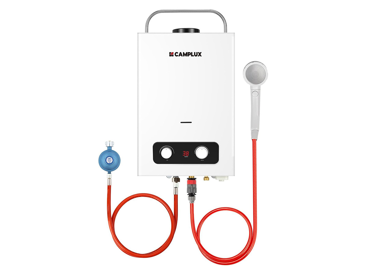 Camplux BD158 6 liter draagbare geiser - 50 mbar