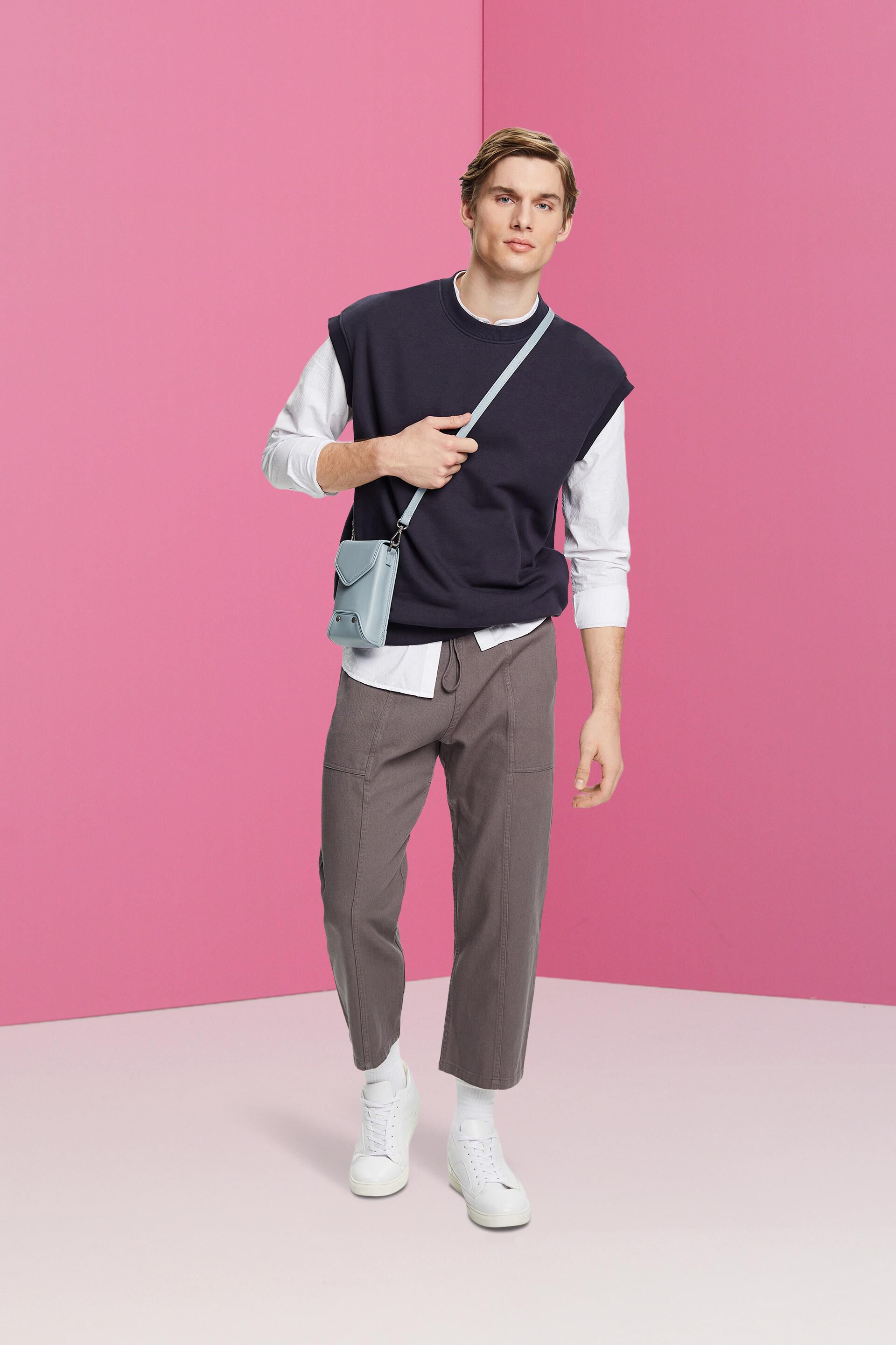Chemise Slim Fit texturée à col montant