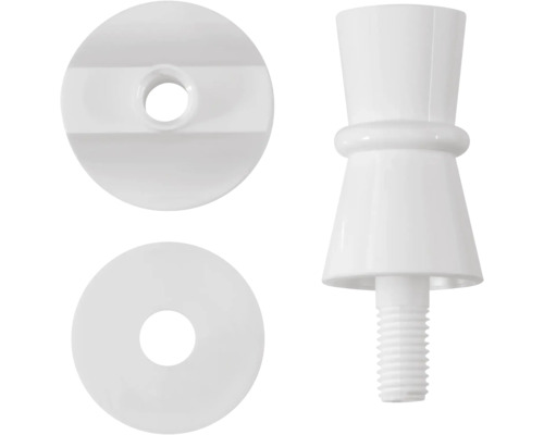 Witte handdoekknop voor badkamerradiator, 1 stuk