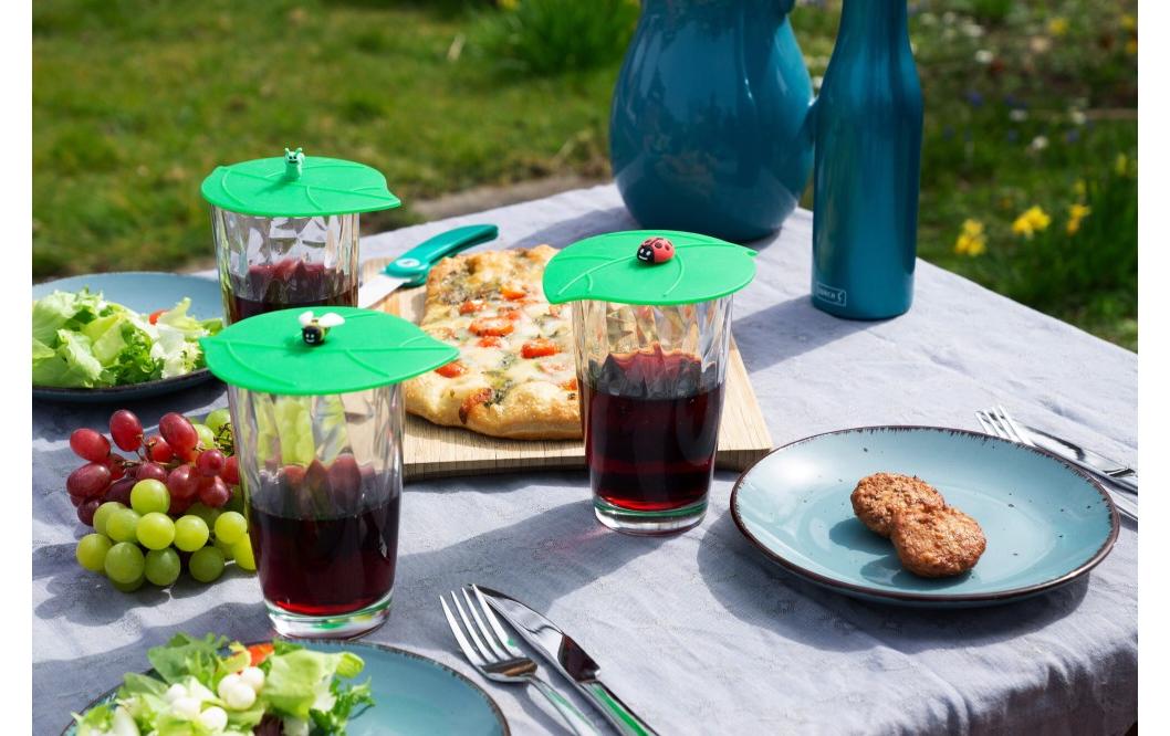 Glasabdeckung Mein Deckel – Garten MarienkäferSilikon Deckel für Getränke
