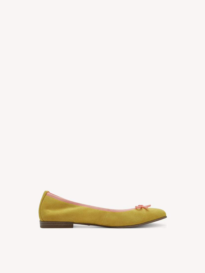 Leren Ballerina - geel