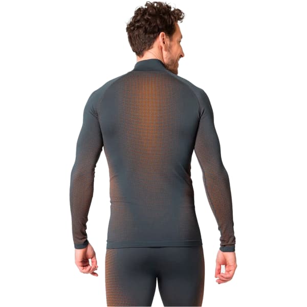 T-shirt ski de fond ODLO PERFORMANCE WARM ECO BL TOP TURTLE NECK L/S HALF ZIP INDIA INK